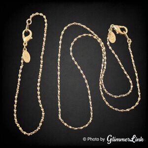 Vintage American Showcase Gold Tone Rope Chain Necklace & Bracelet Set